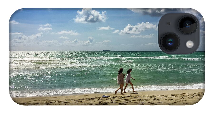 Fjm Multimedia iPhone 14 Case featuring the photograph Miami Beach by Frank Mari