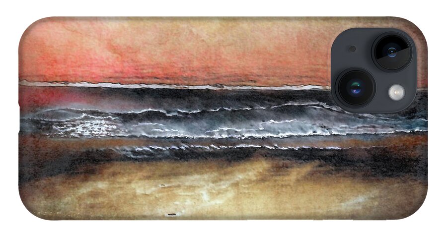 Seascape iPhone 14 Case featuring the digital art Midnight Sands Gloucester by Sand And Chi