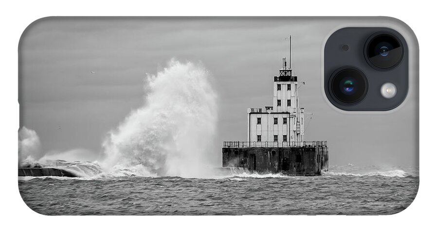 Breakwater Lighthouse iPhone 14 Case featuring the photograph Milwaukee Breakwater LIghthouse by Paul Schultz