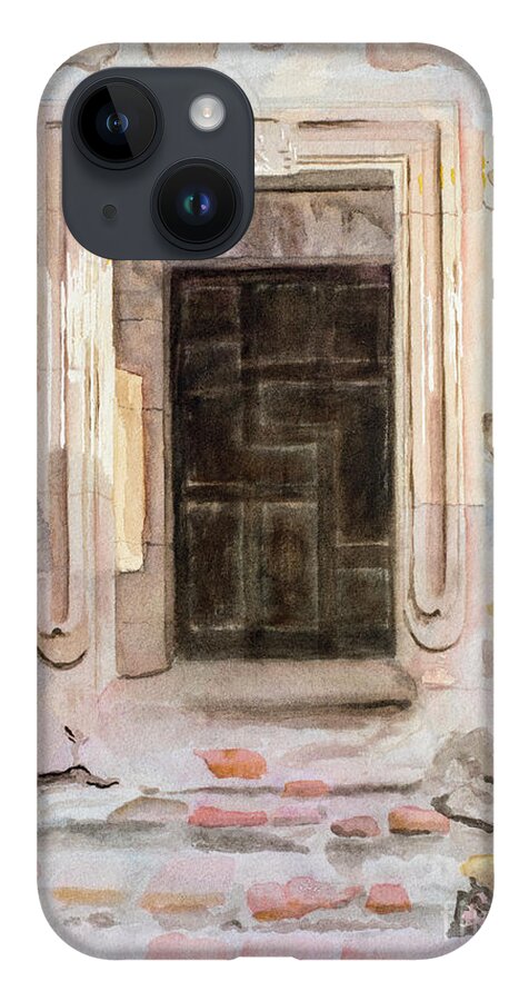 Watercolor iPhone Case featuring the painting Mission San Juan Capistrano by Jackie MacNair