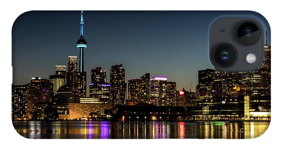 Toronto iPhone 14 Case featuring the photograph Moon Over Toronto by Phil Spitze