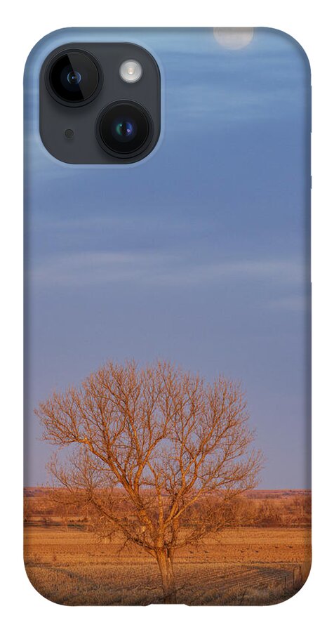 Kansas iPhone 14 Case featuring the photograph Moon over Tree by Rob Graham