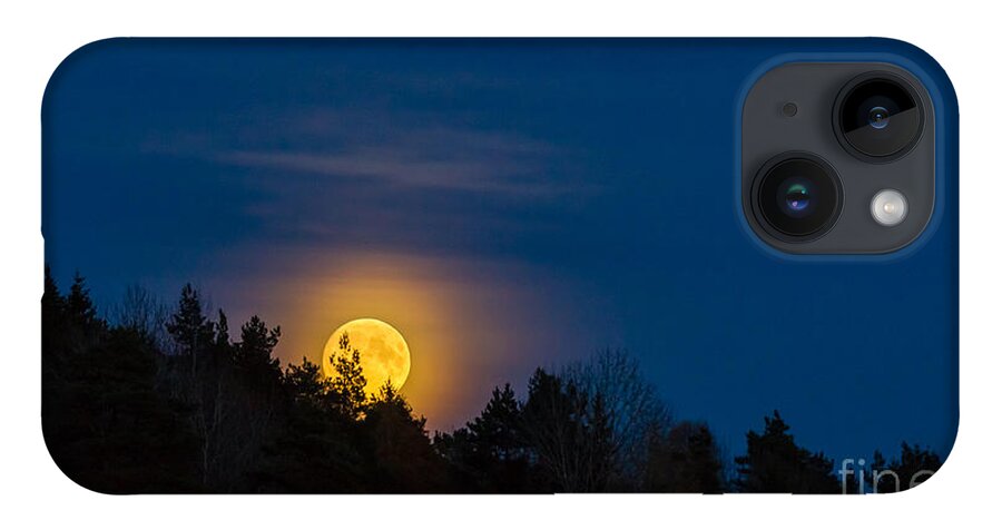 Moon Rise iPhone 14 Case featuring the photograph Moon rise by Torbjorn Swenelius