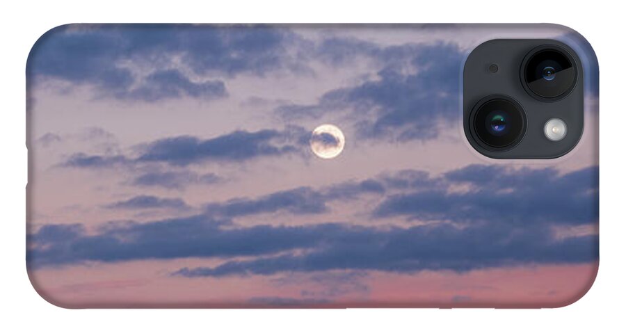 Moonrise iPhone Case featuring the photograph Moonrise In Pink Sky by D K Wall