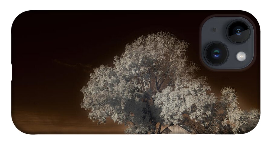 Moonrise Over The Bottoms iPhone 14 Case featuring the digital art Moonrise Over the Bottoms, October by William Fields