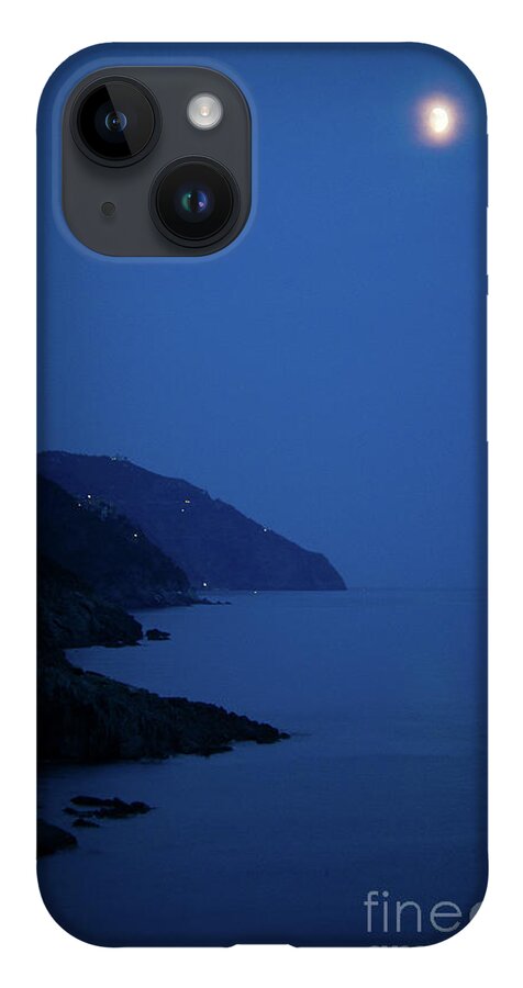 Vernazza iPhone 14 Case featuring the photograph Moonrise over Vernazza by Doug Sturgess