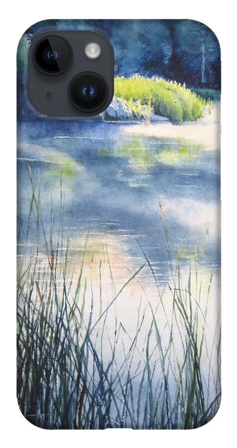 Landscape iPhone 14 Case featuring the painting Morning by Barbara Pease