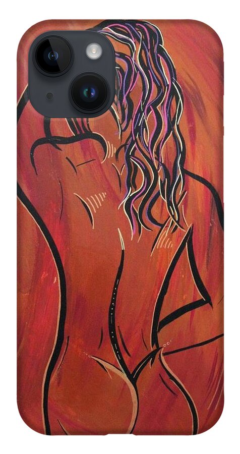 Nude Paintings iPhone 14 Case featuring the painting Morning Shower by Bill Manson
