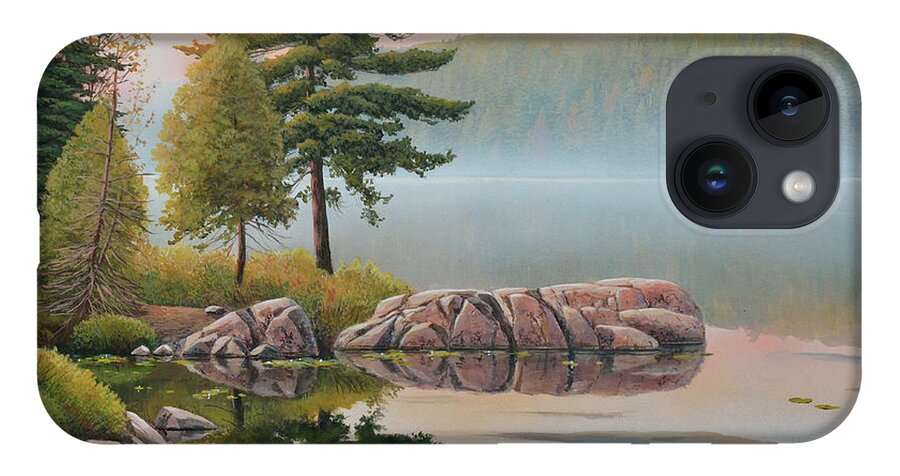 Jake Vandenbrink iPhone Case featuring the painting Morning Stillness by Jake Vandenbrink