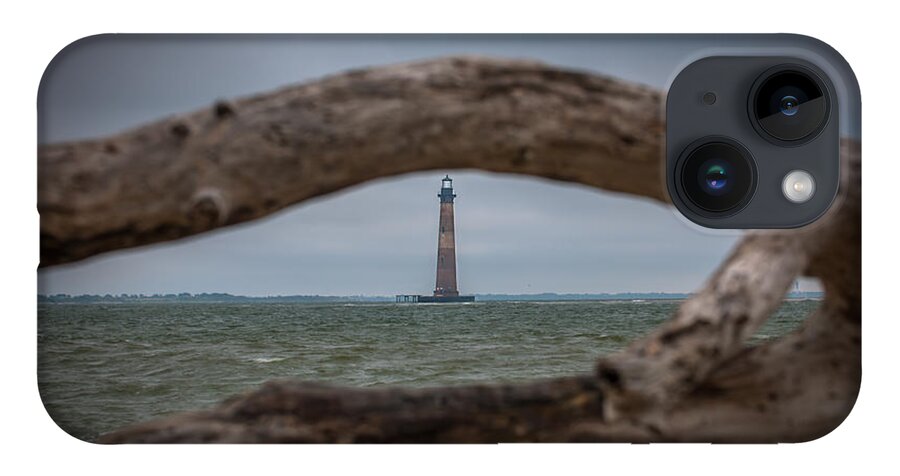 Morris Island Lighthouse iPhone 14 Case featuring the photograph Morris Island Light by Dale Powell
