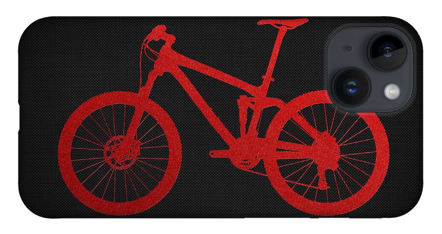 'two-wheel Drive' Fine Art Collection By Serge Averbukh iPhone Case featuring the photograph Mountain Bike - Red on Black by Serge Averbukh