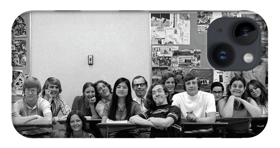  iPhone 14 Case featuring the photograph Mr Clay's AP English Class - Cropped by Jeremy Butler