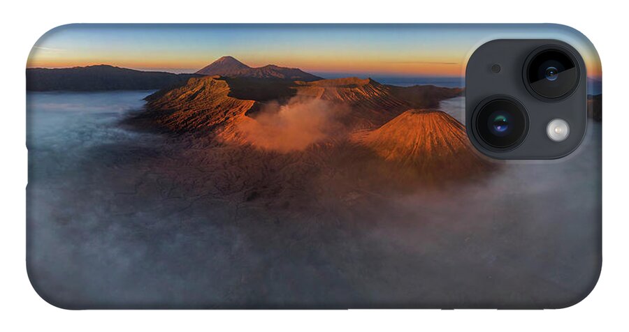Landscape iPhone 14 Case featuring the photograph Mt Bromo sunrise by Pradeep Raja Prints