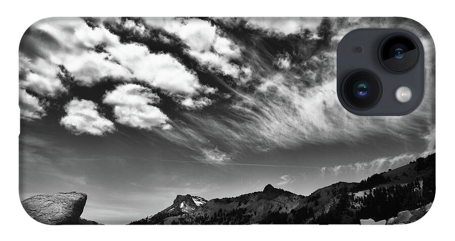 Nature iPhone 14 Case featuring the photograph Mt. Lassen B W by Digiblocks Photography