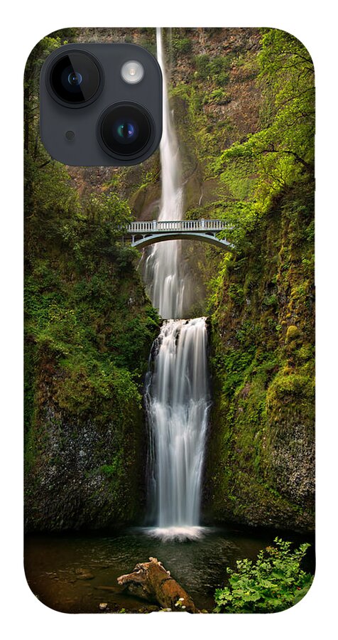 Multnomah iPhone 14 Case featuring the photograph Multnomah Falls by Mary Jo Allen
