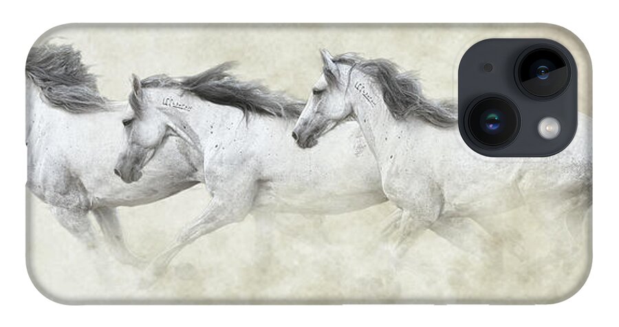 Equine iPhone 14 Case featuring the photograph Mustang in Motion by Ron McGinnis