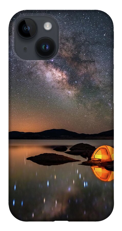 Milky Way iPhone 14 Case featuring the photograph My Million Star Hotel by Darren White
