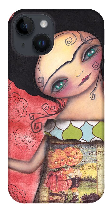 Frida Kahlo iPhone 14 Case featuring the painting My Puppet by Abril Andrade