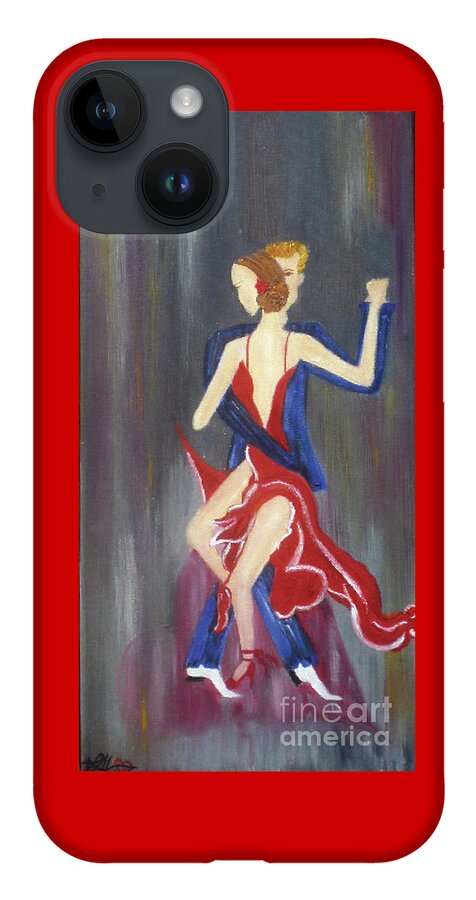 Cupid iPhone 14 Case featuring the painting My Secret Valentine by Artist Linda Marie