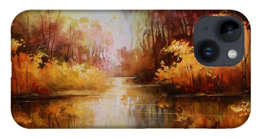 Fall Landscape iPhone 14 Case featuring the painting Natures Pallet by Michael Lang