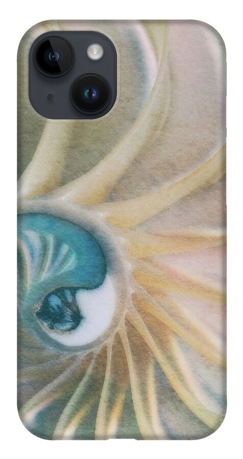 Fine Art Photography iPhone 14 Case featuring the photograph Nautilus #1, Embryo by John Strong