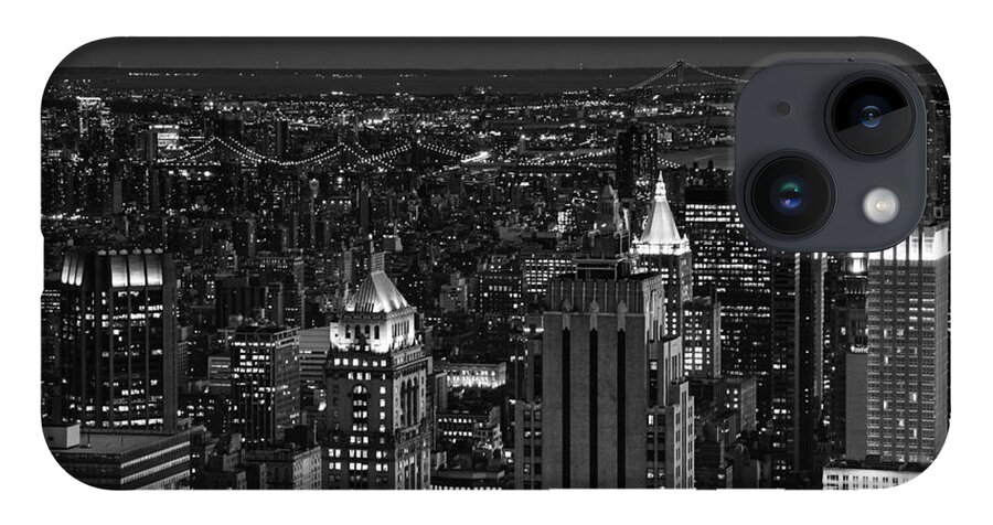 Manhattan iPhone 14 Case featuring the photograph Night in Manhattan by Patricia Montgomery