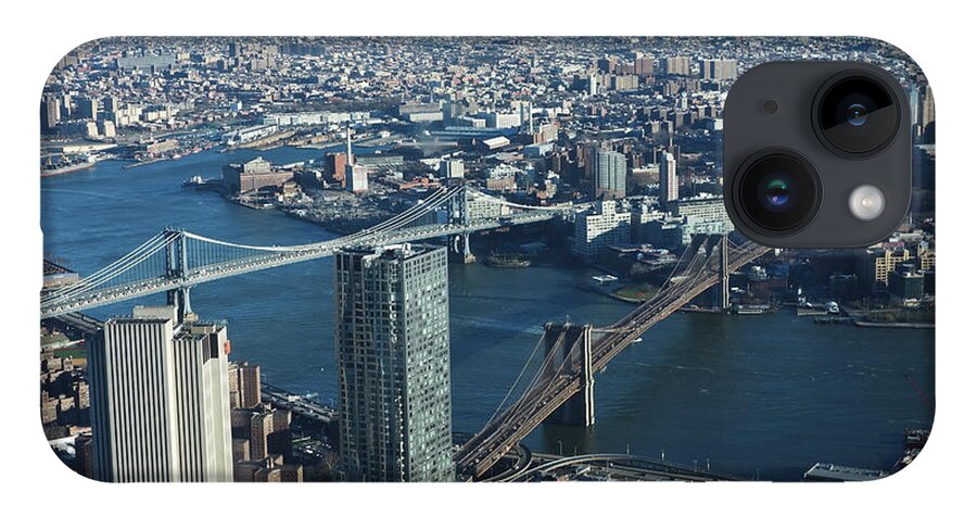 Brooklyn iPhone 14 Case featuring the photograph NYC Bridges by Matthew Bamberg