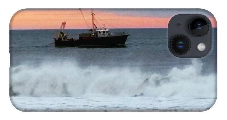 Ocean iPhone 14 Case featuring the photograph Ocean Tug in the Storm by Vic Ritchey
