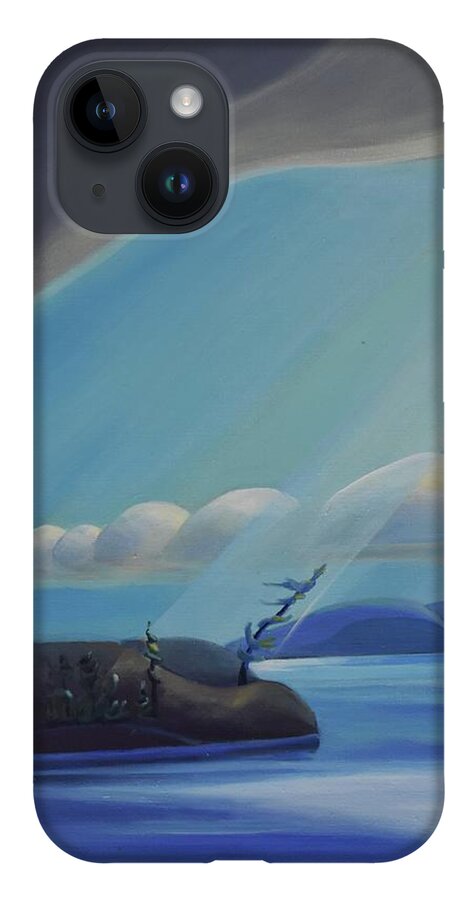 Triptych iPhone 14 Case featuring the painting Ode to the North II - Left Panel by Barbel Smith