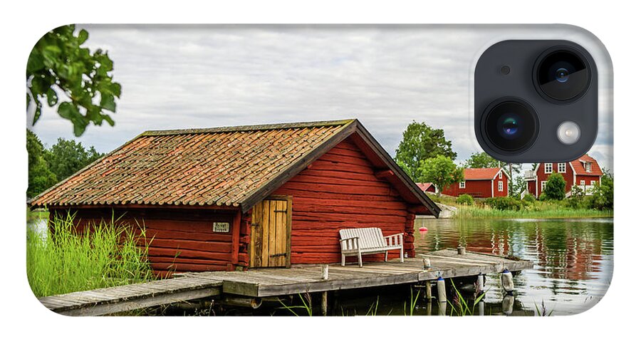 The Old Boathouse iPhone 14 Case featuring the photograph Old boathouse by Torbjorn Swenelius