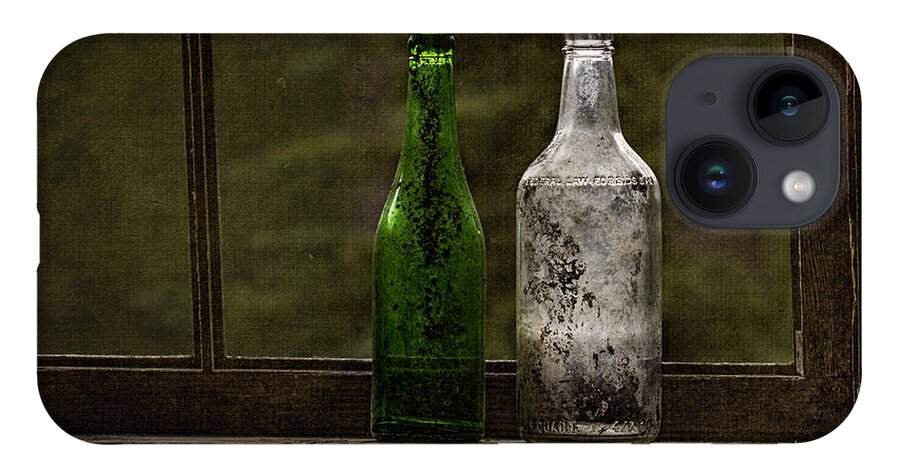 Bottles iPhone Case featuring the photograph Old Bottles in Window by Fred Denner