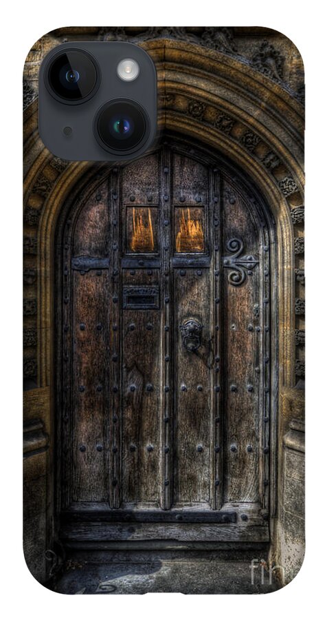 Yhun Suarez iPhone 14 Case featuring the photograph Old College Door - Oxford by Yhun Suarez