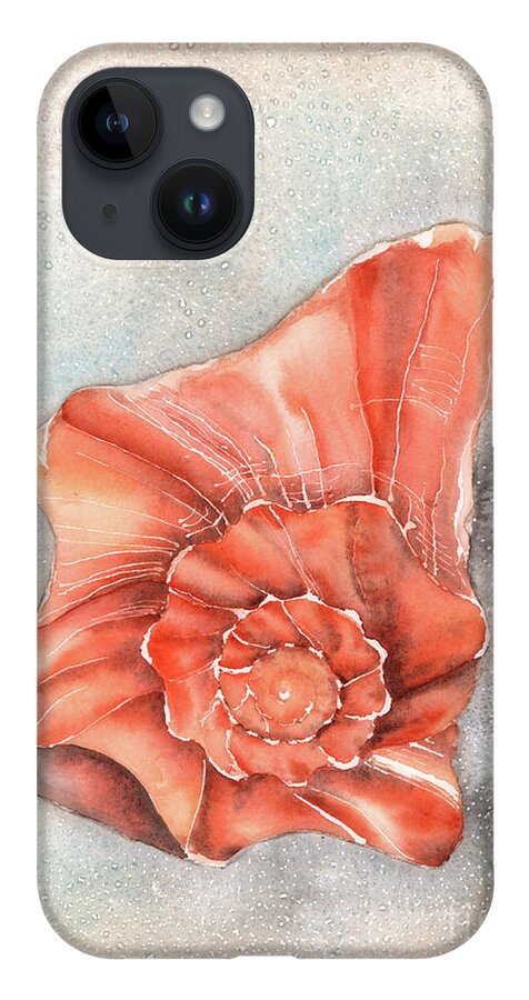 Whelk iPhone 14 Case featuring the painting Old Whelk by Hilda Wagner