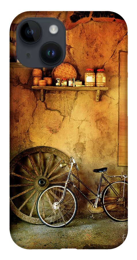 Bicycle iPhone 14 Case featuring the photograph Old Warehouse Bicycle by Craig J Satterlee