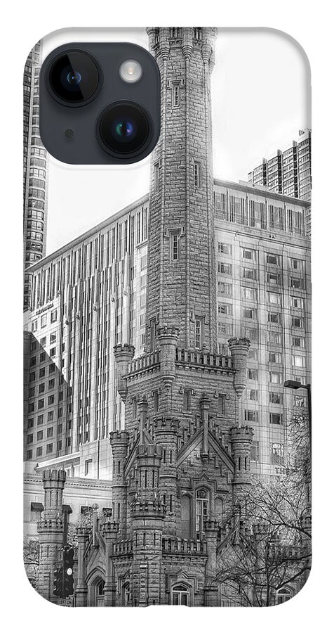 Water Tower iPhone 14 Case featuring the photograph Old Water Tower - Chicago by Jackson Pearson