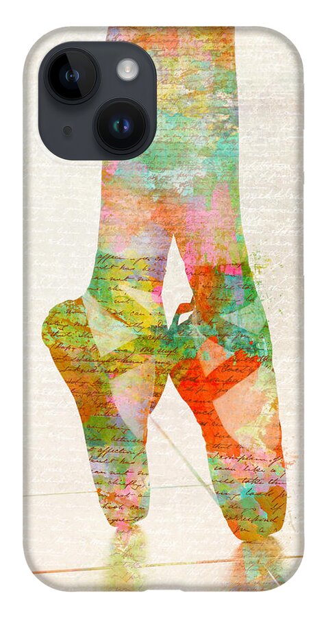 Ballet iPhone 14 Case featuring the digital art On Tippie Toes by Nikki Smith