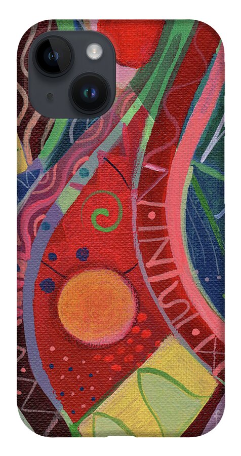 Movement iPhone 14 Case featuring the painting Onward Upward by Helena Tiainen