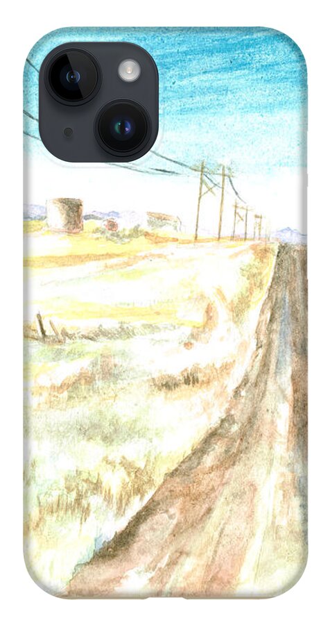 Road iPhone 14 Case featuring the painting Country Road by Andrew Gillette