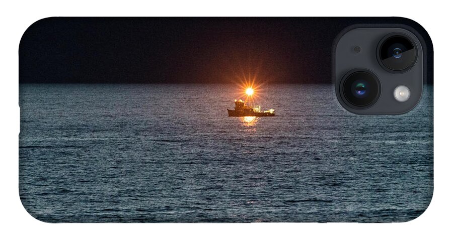 Oregon Coast iPhone 14 Case featuring the photograph Oregon Night Fishing by Tom Singleton