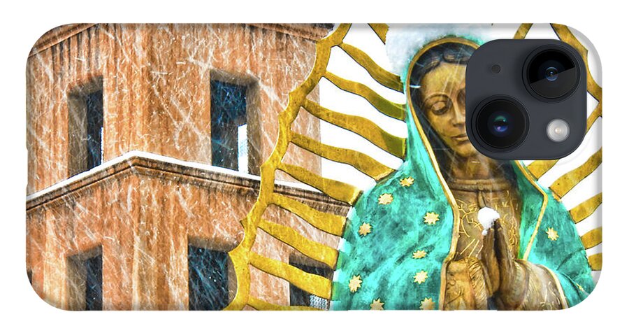 Santa Fe iPhone 14 Case featuring the photograph Our Lady of Guadalupe by Britt Runyon