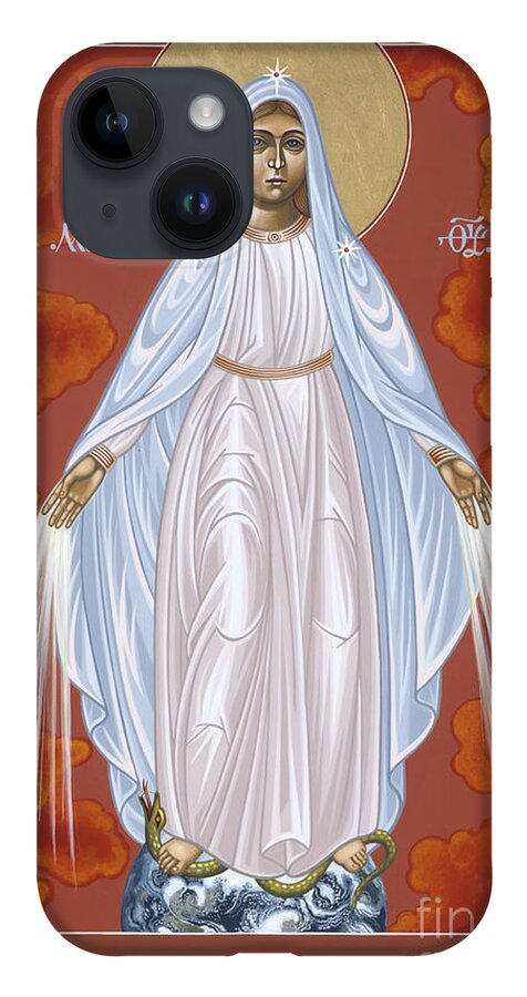 Our Lady Of The Miraculous Medal iPhone Case featuring the painting Our Lady of the Miraculous Medal 061 by William Hart McNichols