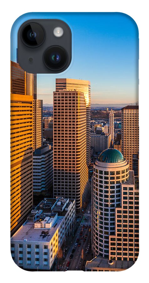 Seattle Photographer iPhone 14 Case featuring the photograph Out my window at work. Seattle by Tommy Farnsworth