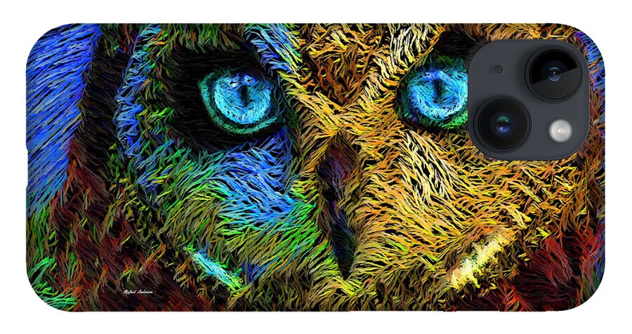 Rafael Salazar iPhone Case featuring the digital art Owl by Rafael Salazar