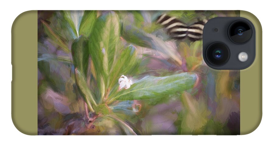 Butterfly iPhone 14 Case featuring the photograph Painterly Zebra Butterfly by Artful Imagery