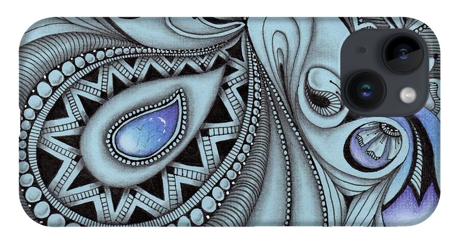 Paisley iPhone Case featuring the drawing Paisley Power by Jan Steinle
