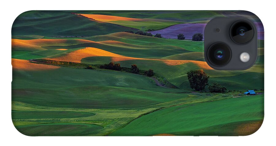 Plowing iPhone 14 Case featuring the photograph Palouse Sunset from Steptoe Butte State Park by Roberta Kayne