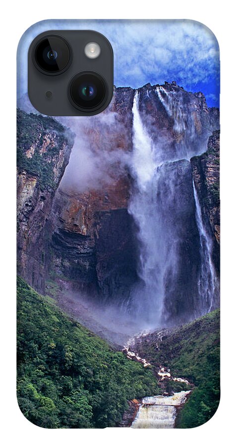 Angel Falls iPhone 14 Case featuring the photograph Panorama Angel Falls Canaima National Park Venezuela by Dave Welling