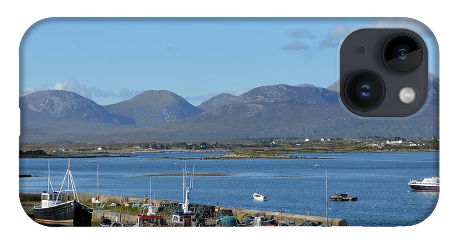 Ireland iPhone 14 Case featuring the photograph Panoramic View Roundstone Harbour by Terence Davis