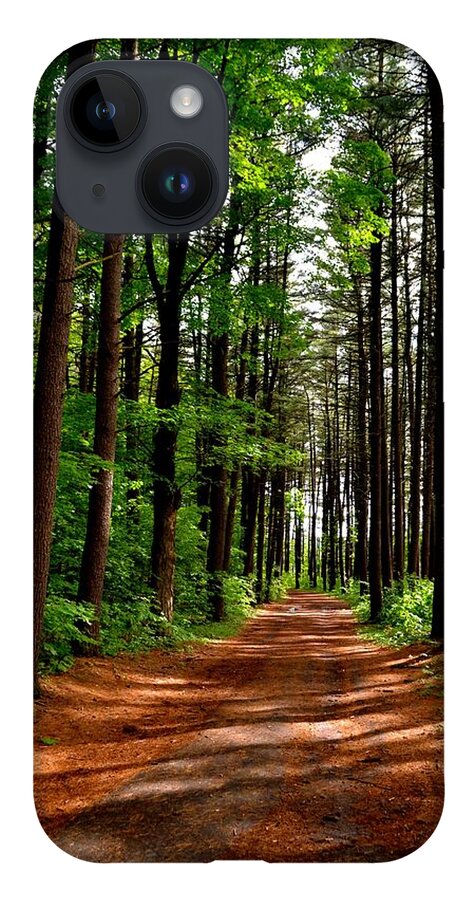 iPhone 14 Case featuring the photograph Path in the Woods by Monika Salvan
