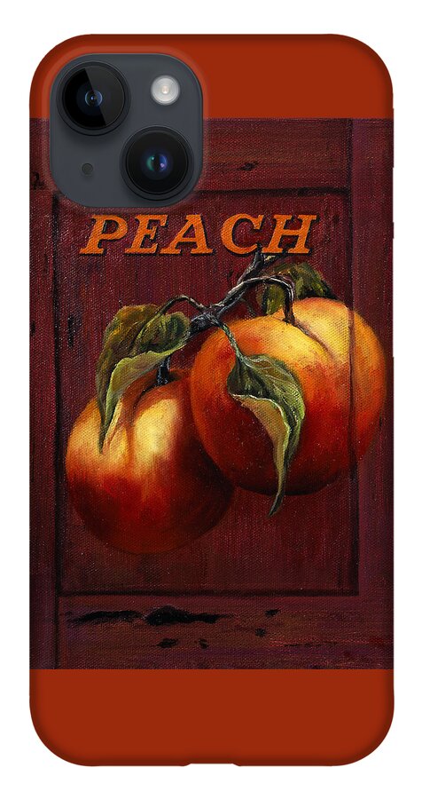 Peaches iPhone Case featuring the painting Juicy Peaches by Lynne Pittard